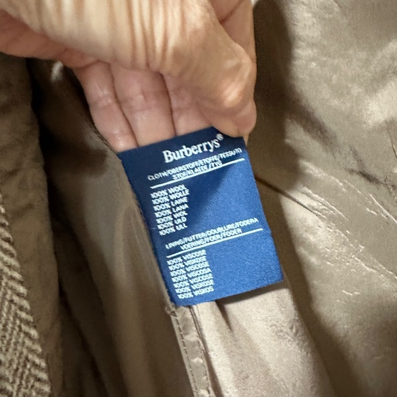 Vintage Burberrys Harris Tweed Jacket Beige Tan Small - Picture 5 of 16